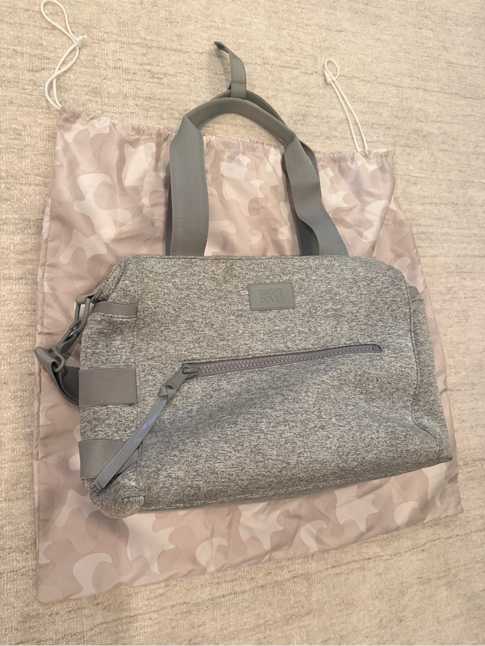 Dagne Dover Wade Diaper Bag in Heather Grey Heather with Top Handles